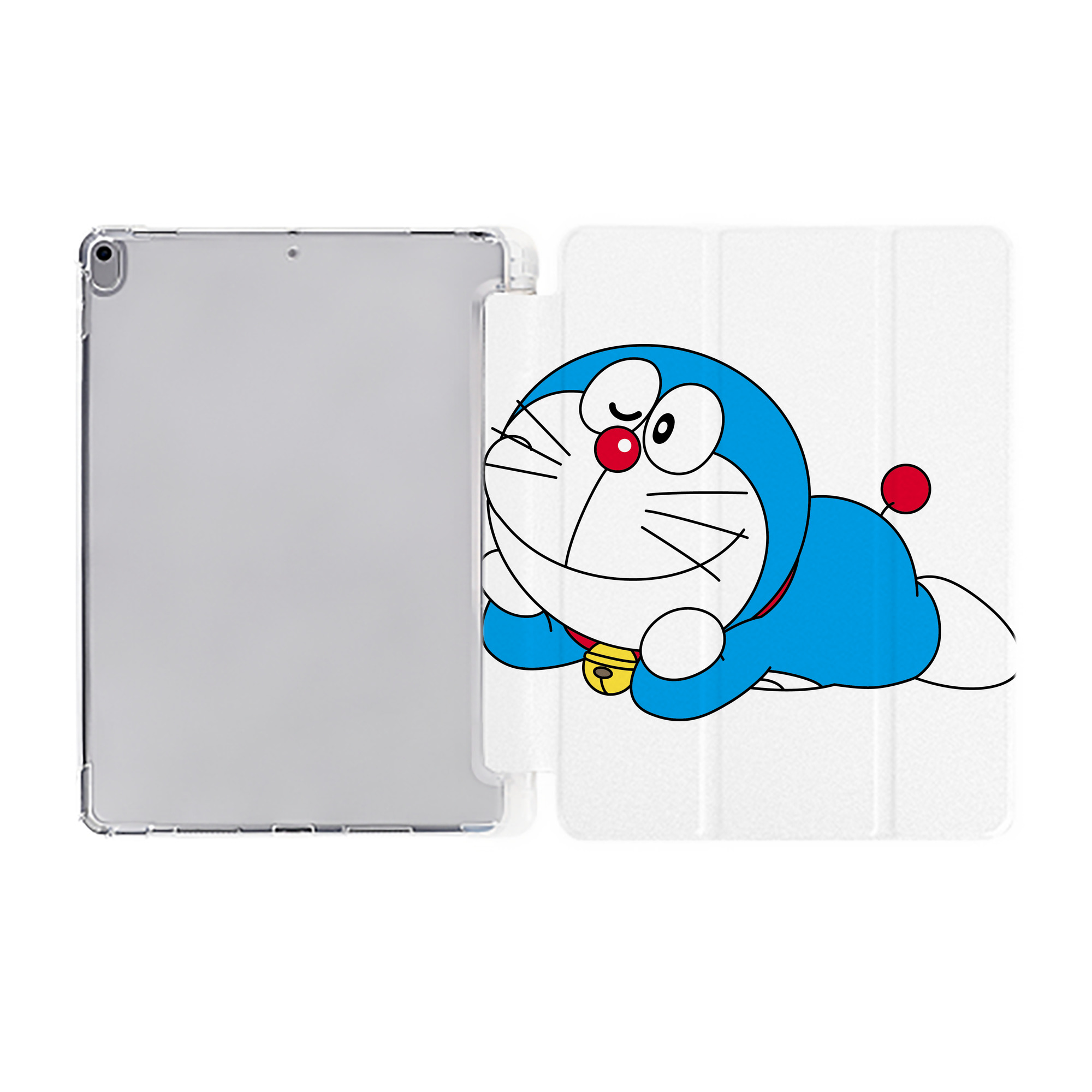 （画像用） ドラえもん Doraemon IPad ケース ペン収納付き 三つ折りスタンド PUレザー×シリコン 対応機種9.5/10.5/10.9インチ